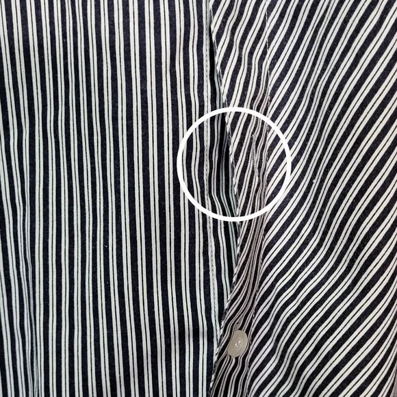 Dazinee Men's Black Striped Short Sleeve Button Down Shirt Size Large - Picture 3 of 6